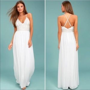 Lulu's Meet Me In Madrid Beaded Maxi Dress